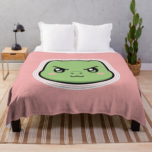 Item preview, Cute Grumpy Green Dinosaur Face Kawaii Angry Dino Head Sticker designed and sold by bvdesignart.
