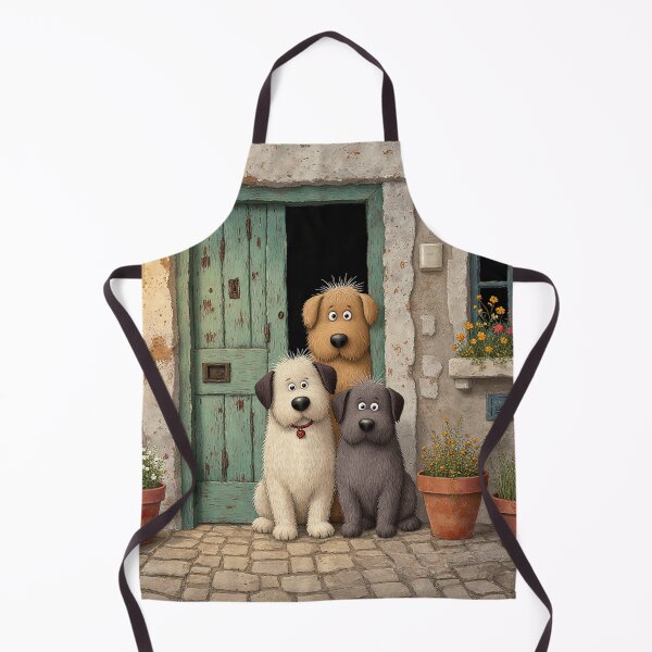 Item preview, Three Dogs at the Door designed and sold by Whimsical Hug.
