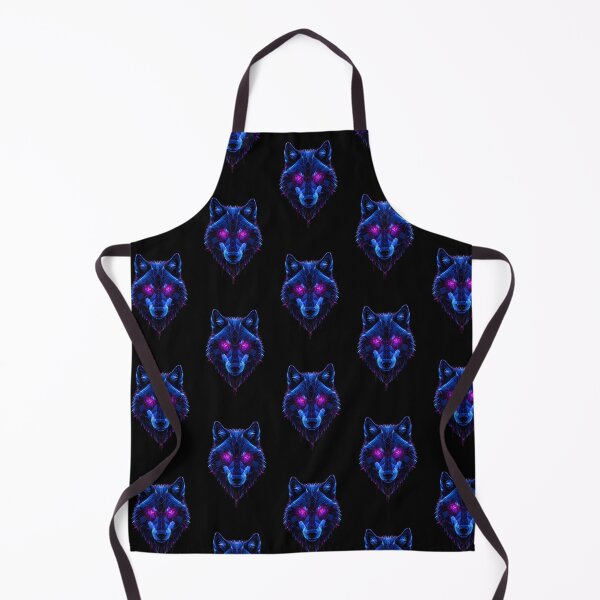 Item preview, Glowing Geometric Wolf Head in Low-Poly Futuristic Style with Electric Blue and Magenta Accents designed and sold by PixelVibe782.