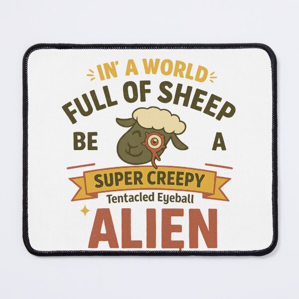Item preview, In a World Full of Sheep Be a Super Creepy Tentacled Eyeball Alien | Weird Funny Quote designed and sold by haitrieuic96.