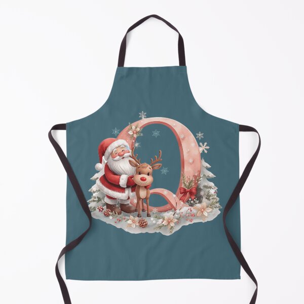 Item preview, Santa & Reindeer Monogram Letter Q – Festive Personalized Christmas Holiday Alphabet Design designed and sold by AmenAlways.