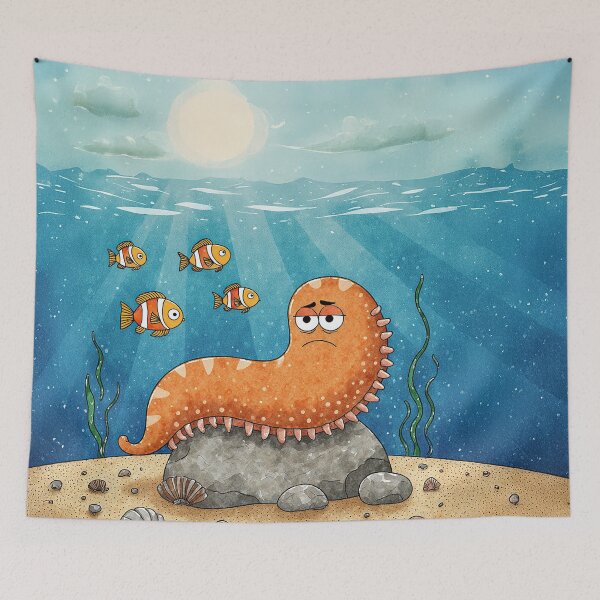 Item preview, Funny Octopus on a Rock designed and sold by Whimsical Hug.