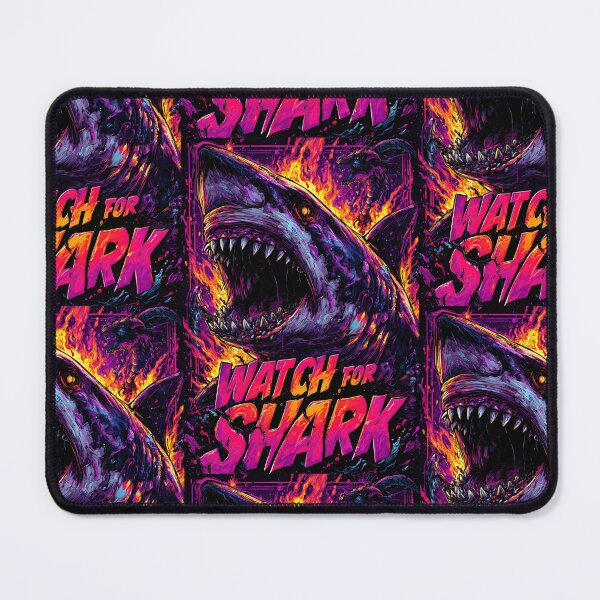 Item preview, Synthwave Shark of the Fiery Depths designed and sold by Piotrek0001.