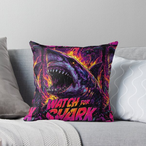 Item preview, Synthwave Shark of the Fiery Depths designed and sold by Piotrek0001.