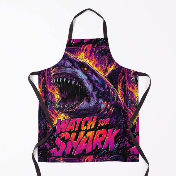 Item preview, Synthwave Shark of the Fiery Depths designed and sold by Piotrek0001.