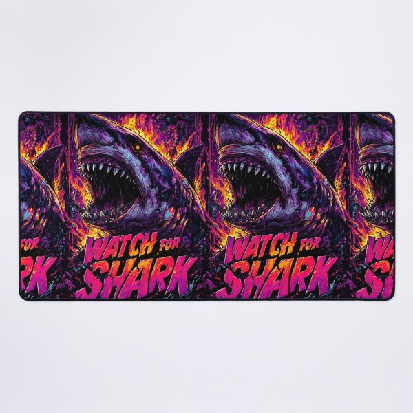 Item preview, Synthwave Shark of the Fiery Depths designed and sold by Piotrek0001.