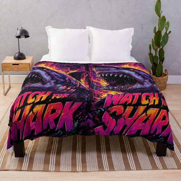 Item preview, Synthwave Shark of the Fiery Depths designed and sold by Piotrek0001.