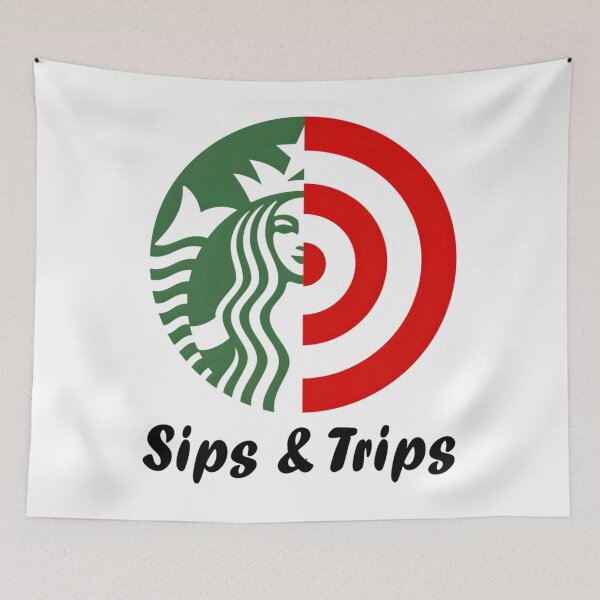 Item preview, Sips And Trips, Coffee, Travel, Funny.  Classic 		 designed and sold by pmlqltapuk28.