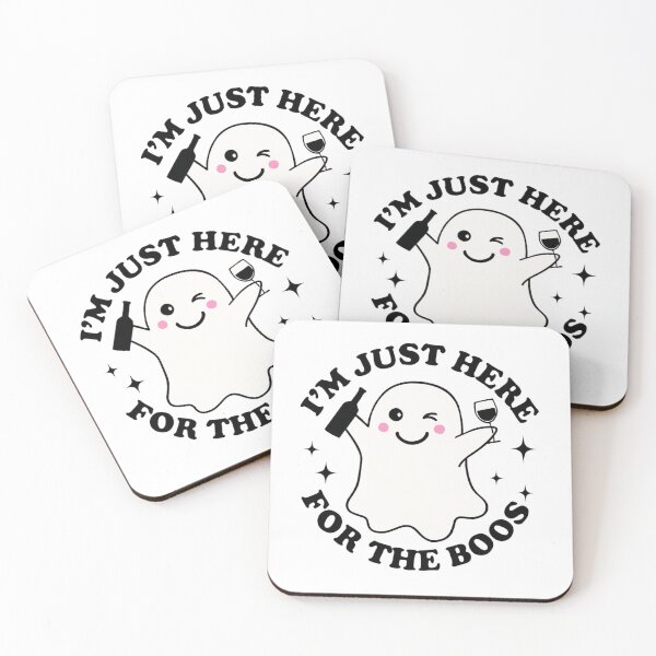 Item preview, Funny Ghost Drinking Pun – I’m Just Here for the Boos Halloween Design designed and sold by RuweisVibes.