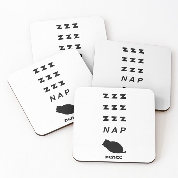 Item preview, Nap Time Cat - ZZZ for Peace, Minimalist ZZZ NAP PEACE Graphic designed and sold by Red Onion.