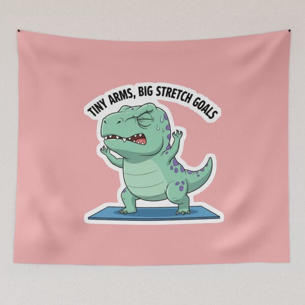 Item preview, T Rex Struggling to Stretch Workout Motivation Cute Dino Gym Humor Gift designed and sold by bvdesignart.
