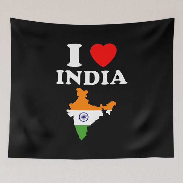 Item preview, I love india heart bharat map flag hindustan designed and sold by treasure-crafts.