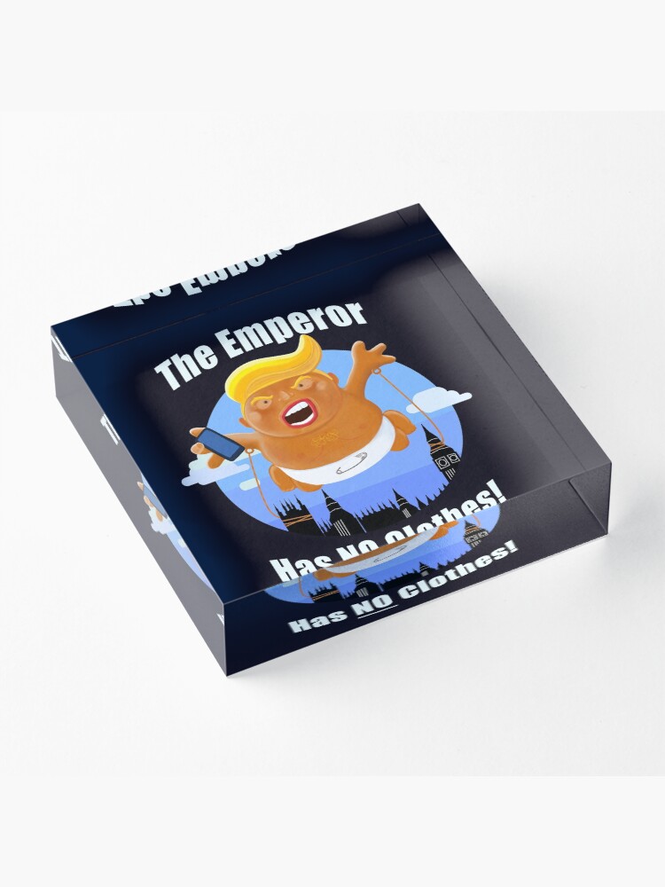 Alternate view of Trump Inflatable Baby Emperor Blimp Floating England Scotland Acrylic Block
