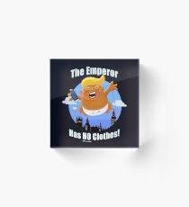 Trump Inflatable Baby Emperor Blimp Floating England Scotland Acrylic Block