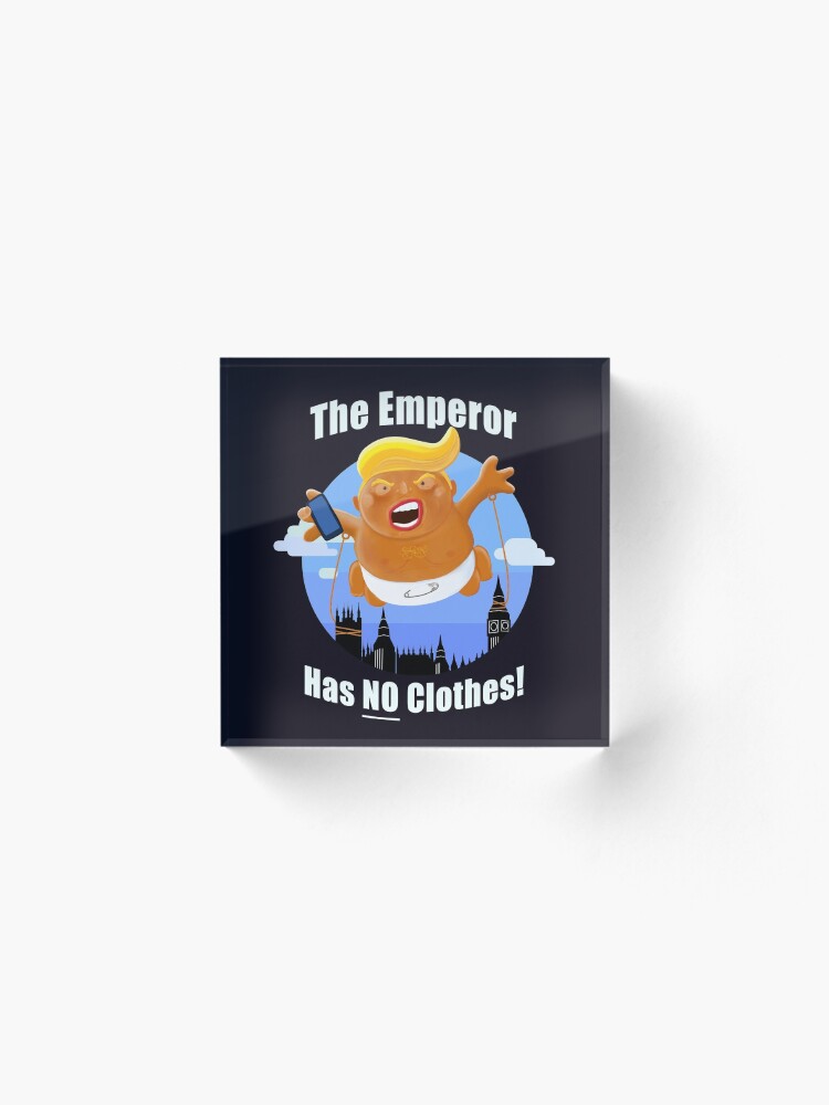 Alternate view of Trump Inflatable Baby Emperor Blimp Floating England Scotland Acrylic Block