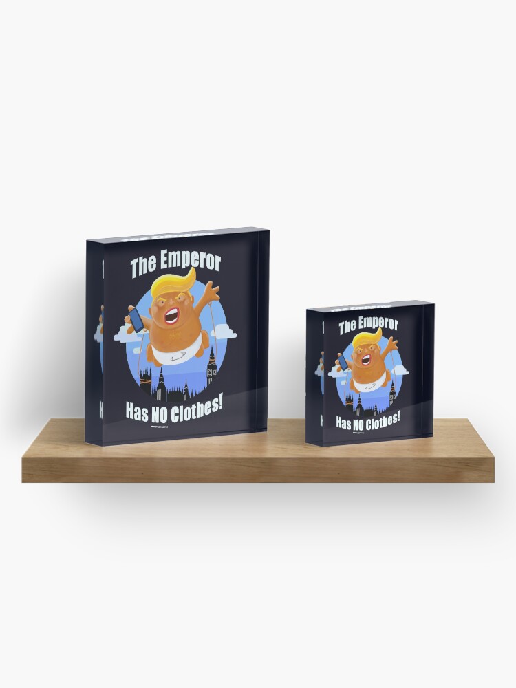 Alternate view of Trump Inflatable Baby Emperor Blimp Floating England Scotland Acrylic Block