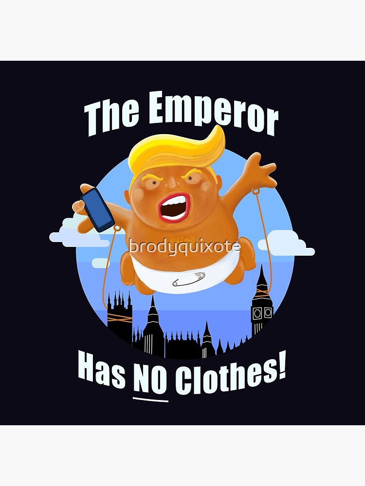 Trump Inflatable Baby Emperor Blimp Floating England Scotland by brodyquixote