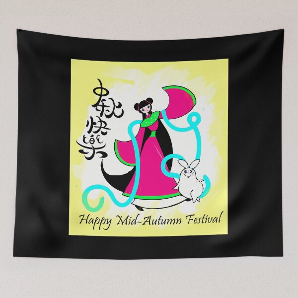 Item preview, Happy Mid-Autumn Festival - Fairy And Bunny ( Rabbit ) designed and sold by LoriSandra.