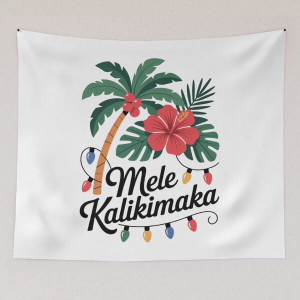 Item preview, Mele Kalikimaka Tropical Christmas Hawaiian Xmas designed and sold by PunkNation-Arts.