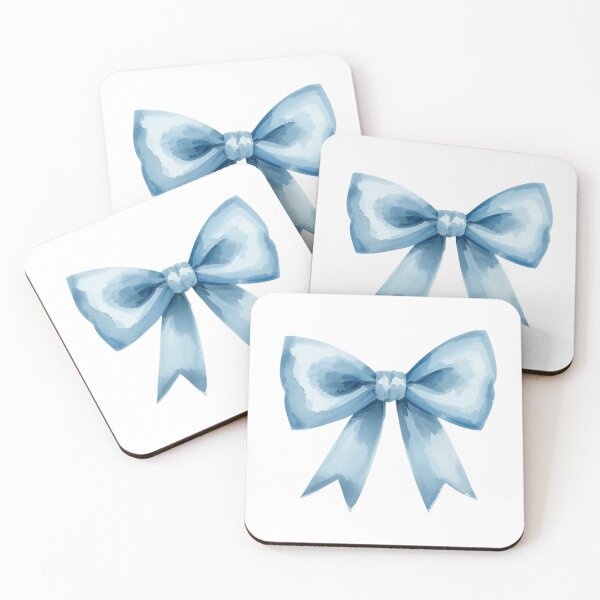 Item preview, Watercolor Blue Ribbon Bow Sticker – Cute Hand-Drawn Decorative Design designed and sold by CoconutCoastDesigns.