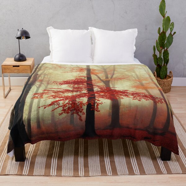 Item preview, Fall in Red - Beech Tree with Fall Foliage designed and sold by Dyrk Wyst Redbubble Shop.