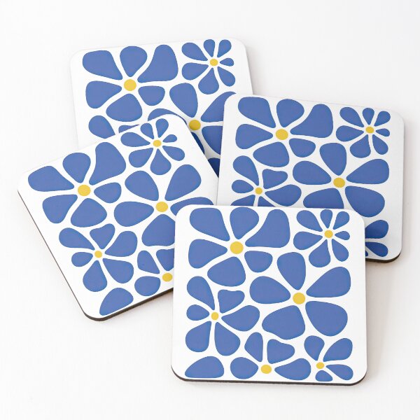 Item preview, Bold Blue Abstract Flower Pattern Design designed and sold by ArtfulWeave.
