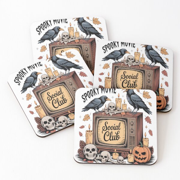Item preview, Halloween spooky movies skeleton funny sooial club designed and sold by VladoZork.