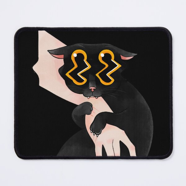 Item preview, Weird Black Cat Bite – Creepy Cute Surreal Eyes Illustration designed and sold by vespira-motion.