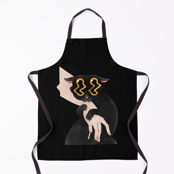 Item preview, Weird Black Cat Bite – Creepy Cute Surreal Eyes Illustration designed and sold by vespira-motion.