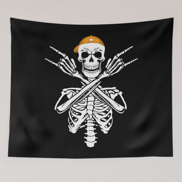 Item preview, Rocker Skeleton Cap Skater Halloween Hand Rock 	 	 		 designed and sold by jjswssvdyna93.