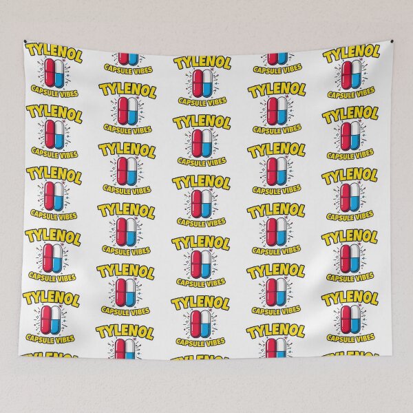 Item preview, Tylenol Capsule Vibes Funny Retro Sticker – Bold Cartoon Pill Design designed and sold by SassyArtist9006.