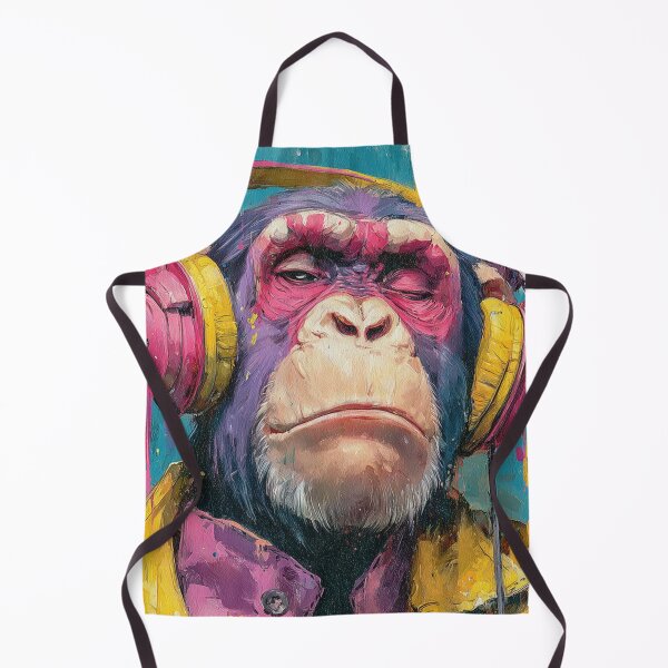 Item preview, Dj Monkey Business Thinker With Headphones Art designed and sold by GrinGalore.