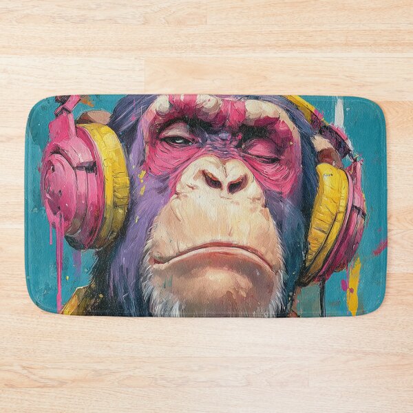 Item preview, Dj Monkey Business Thinker With Headphones Art designed and sold by GrinGalore.