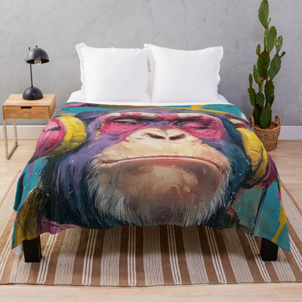 Item preview, Dj Monkey Business Thinker With Headphones Art designed and sold by GrinGalore.