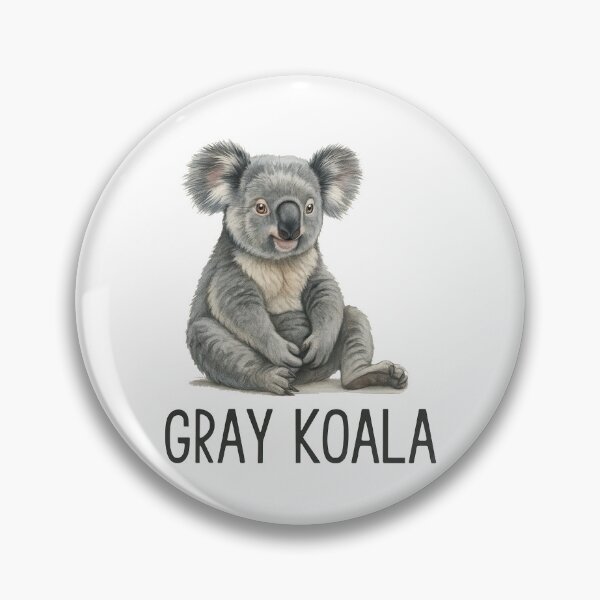 Item preview, Gray Koala Illustration with Text designed and sold by ArtfulWeave.