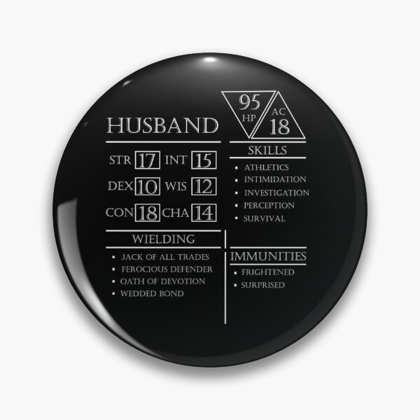 Item preview, Husband Stats - Character Sheet - White designed and sold by LoriSandra.