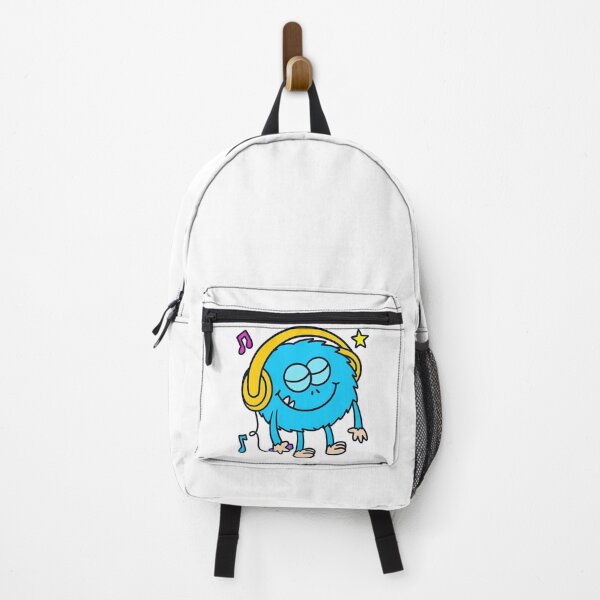 Item preview, Happy Blue Monster Listening to Music designed and sold by ArtfulWeave.
