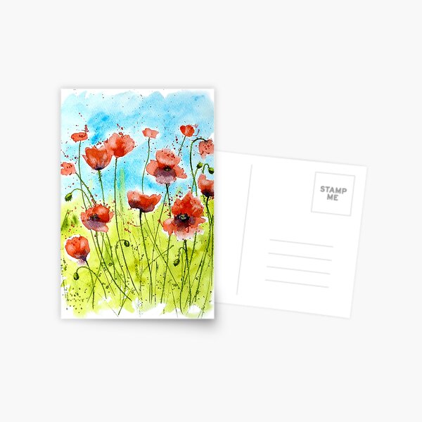 Meadow Poppies Postcard