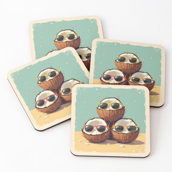 Item preview, Cool Coconuts with Sunglasses designed and sold by Popettte.