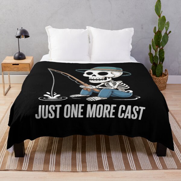 Item preview, Just One More Cast Quote Funny Skeleton Fishing designed and sold by Idarmotar.