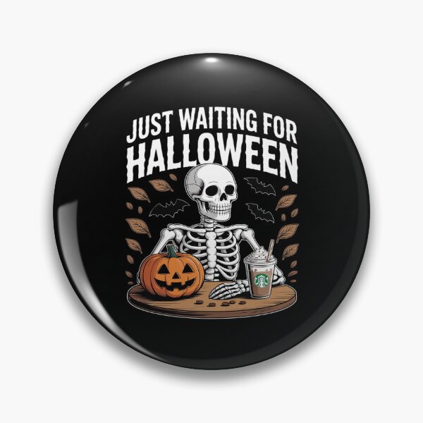 Artikelvorschau, Just Waiting for Halloween   Skeleton Coffee Halloween entworfen und verkauft von Idarmotar.