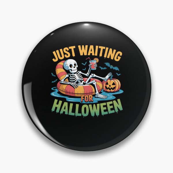 Item preview, Just Waiting for Halloween Spooky Skeleton Summer Halloween Men Women designed and sold by Idarmotar.