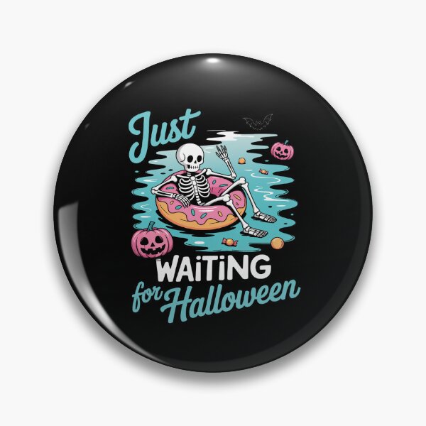 Item preview, Just Waiting For Halloween Spooky Skeleton Summer Halloween designed and sold by Idarmotar.