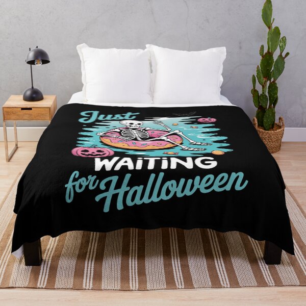 Item preview, Just Waiting For Halloween Spooky Skeleton Summer Halloween designed and sold by Idarmotar.