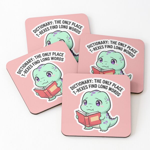 Item preview, Adorable Green Dinosaur with Book Reading Humor Literary Joke Quote Sticker designed and sold by bvdesignart.