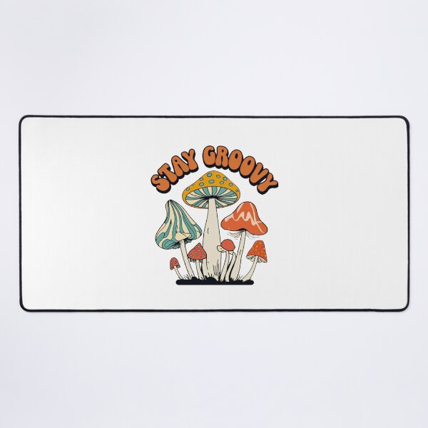 Item preview, Whimsical Stay Groovy Mushroom Cartoon Illustration designed and sold by RuweisVibes.