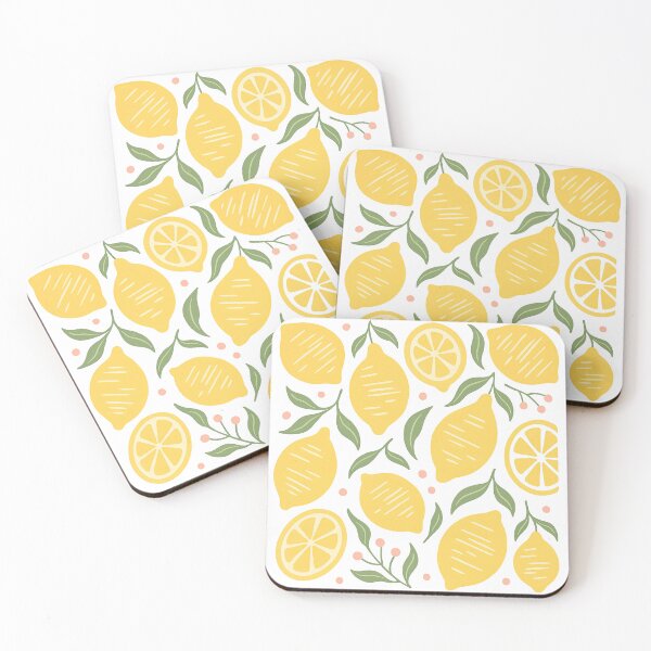 Item preview, Bright Yellow Lemons Fruit Pattern designed and sold by ArtfulWeave.