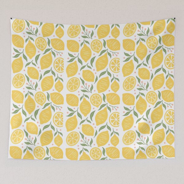 Item preview, Bright Yellow Lemons Fruit Pattern designed and sold by ArtfulWeave.