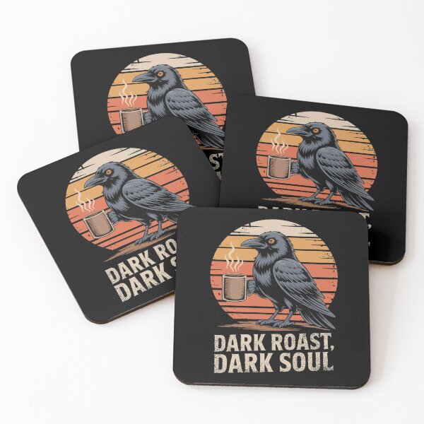 Item preview, Dark Roast Dark Soul Raven Coffee Art – Hello Darkness My Old Friend. designed and sold by Marpin91.