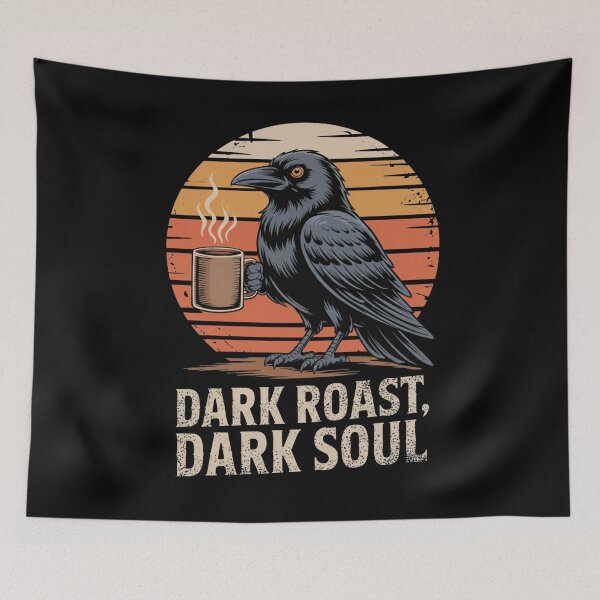 Item preview, Dark Roast Dark Soul Raven Coffee Art – Hello Darkness My Old Friend. designed and sold by Marpin91.